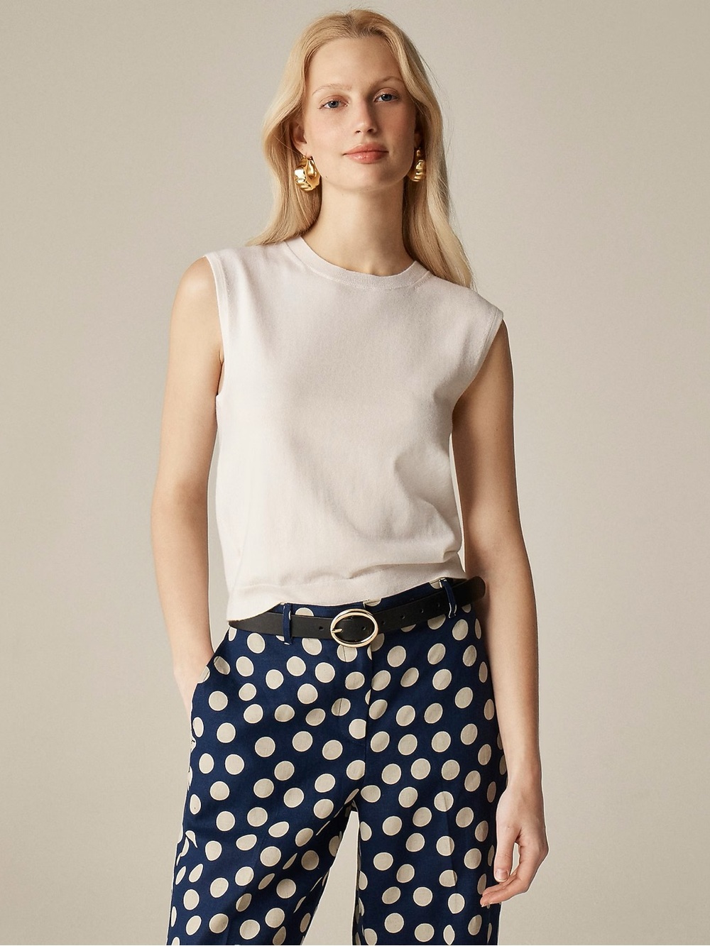 🆕 J. Crew Featherweight cashmere-blend cropped sweater shell